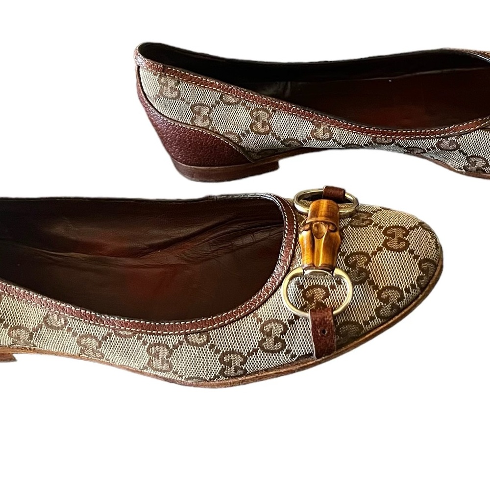 Gucci Bamboo Horsebit Ballet Flats